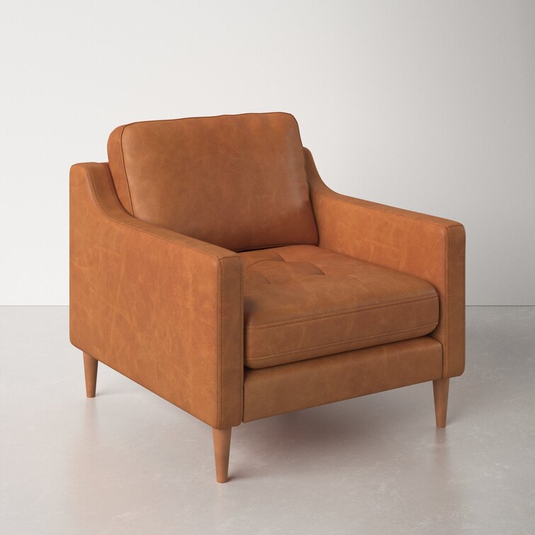 Daylen Genuine Leather Armchair Reviews AllModern